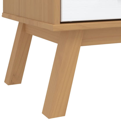 Wardrobe "OLDEN" White and Brown 76,5x53x172 cm Solid Wood Pine