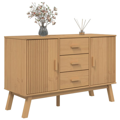 Sideboard "OLDEN" Brown 114x43x73,5cm Solid Wood Pine