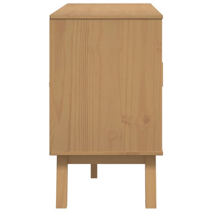 Sideboard OLDEN Grey and Brown 114x43x73.5cm Solid Wood Pine