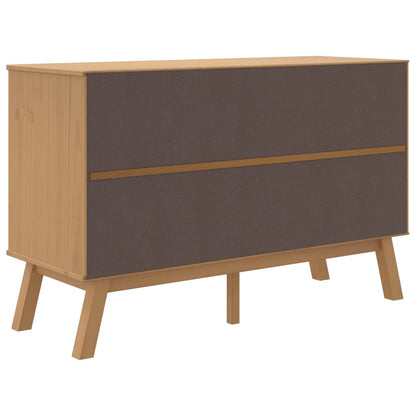 Sideboard OLDEN White and Brown 114x43x73.5cm Solid Wood Pine