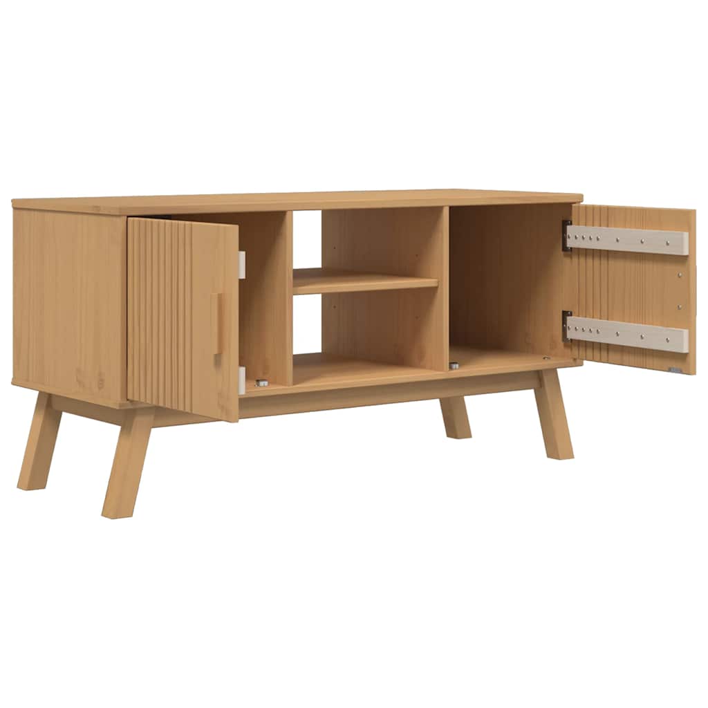 TV Cabinet "OLDEN" Brown 114x43x57 cm Solid Wood Pine