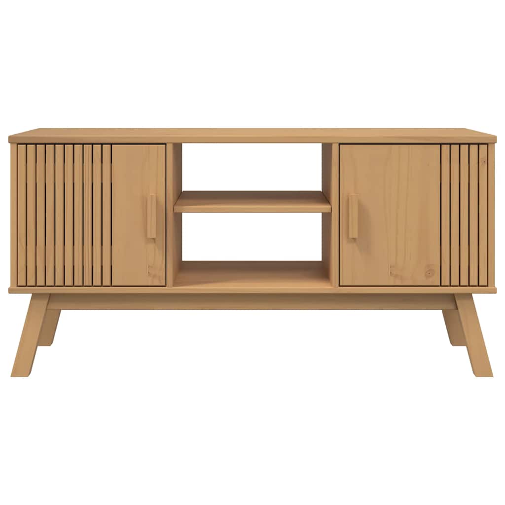 TV Cabinet OLDEN Brown 114x43x57 cm Solid Wood Pine