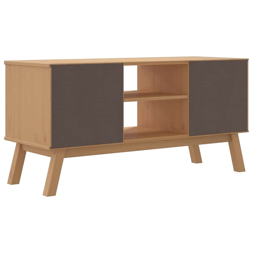 TV Cabinet OLDEN Brown 114x43x57 cm Solid Wood Pine