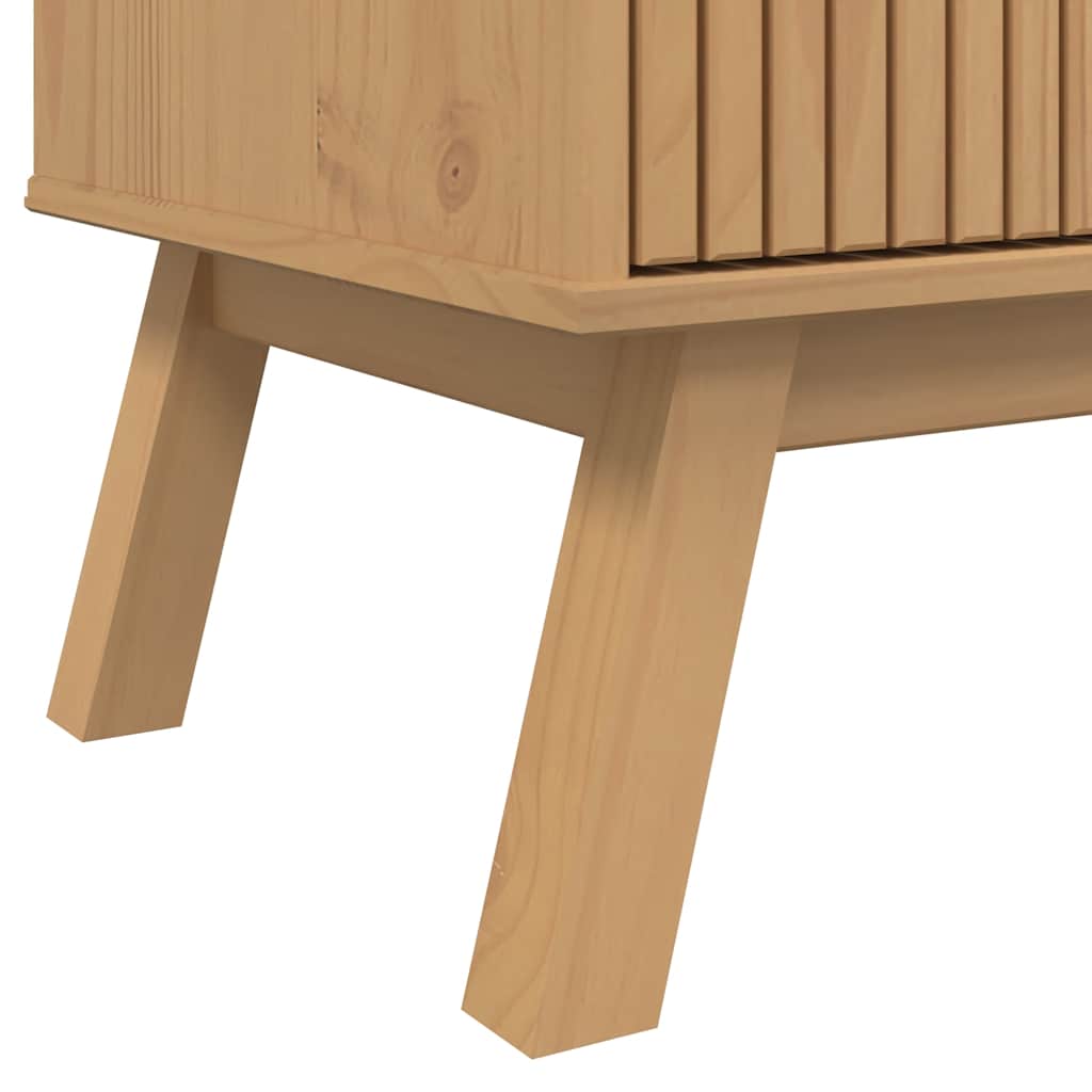 TV Cabinet "OLDEN" Brown 114x43x57 cm Solid Wood Pine