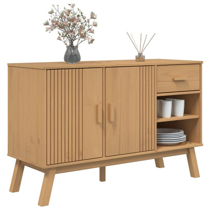 Sideboard "OLDEN" Brown 114x43x73,5 cm Solid Wood Pine
