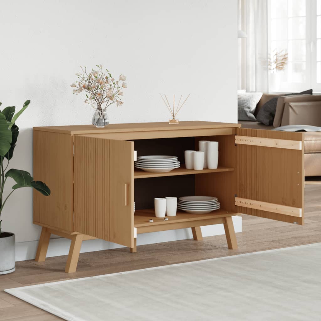 Sideboard OLDEN Brown 114x43x73.5 cm Solid Wood Pine