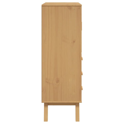 Highboard "OLDEN" Brown 85x43x125 cm Solid Wood Pine