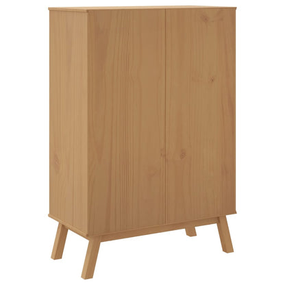 Highboard "OLDEN" Brown 85x43x125 cm Solid Wood Pine