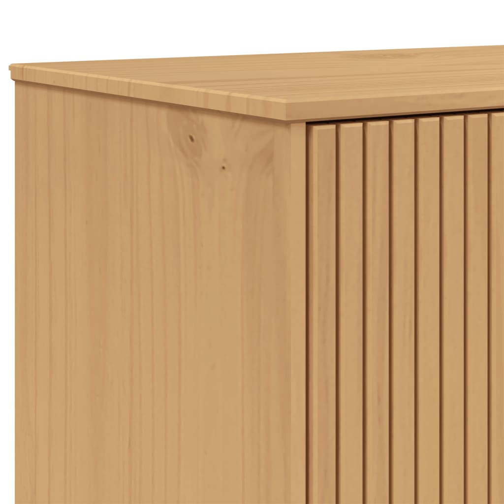 Highboard "OLDEN" Brown 85x43x125 cm Solid Wood Pine