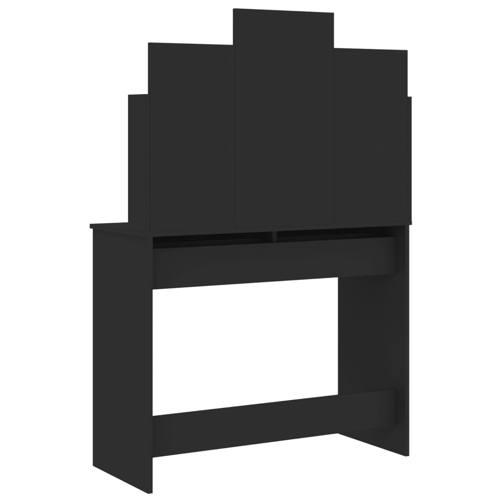 Dressing Table | Black | Engineered wood, Glass | 96x39x142 cm