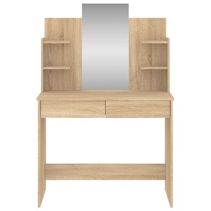 Dressing Table with Mirror Sonoma Oak 96x39x142 cm