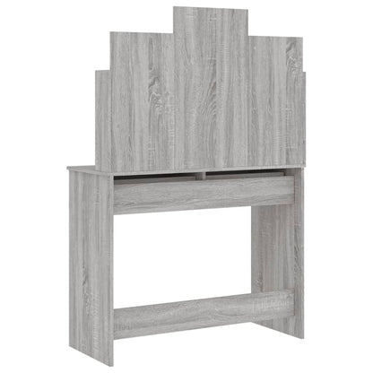 Dressing Table with Mirror Grey Sonoma 96x39x142 cm