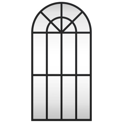 Wall Mirror Black 30x60 cm Arch Iron
