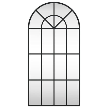 Wall Mirror Black 40x80 cm Arch Iron