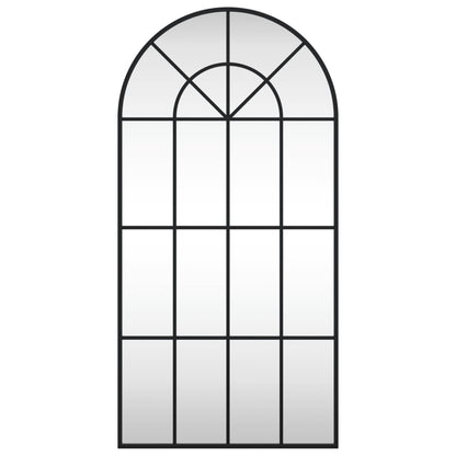 Wall Mirror Black 50x100 cm Arch Iron