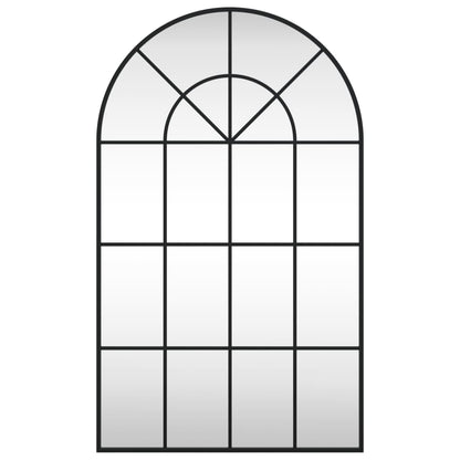 Wall Mirror Black 60x100 cm Arch Iron
