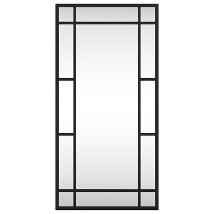 Wall Mirror Black 30x60 cm Rectangle Iron