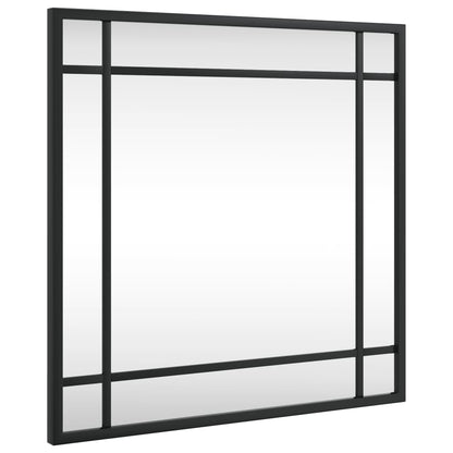 Wall Mirror Black 40x40 cm Square Iron