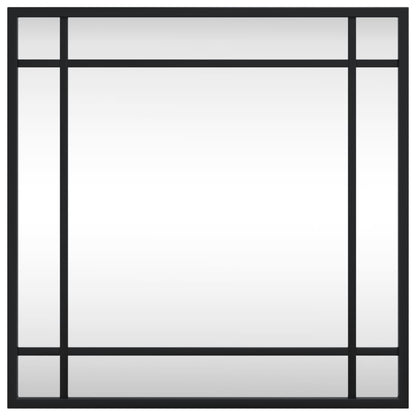 Wall Mirror Black 40x40 cm Square Iron
