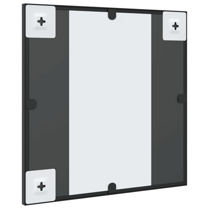 Wall Mirror Black 40x40 cm Square Iron