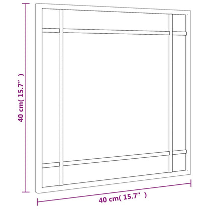 Wall Mirror Black 40x40 cm Square Iron