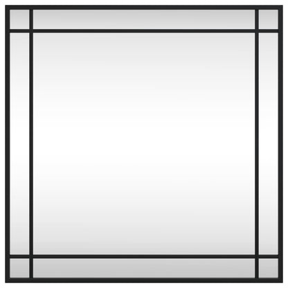 Wall Mirror Black 60x60 cm Square Iron