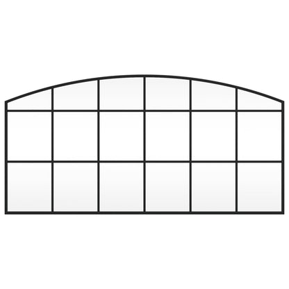 Wall Mirror Black 100x50 cm Arch Iron
