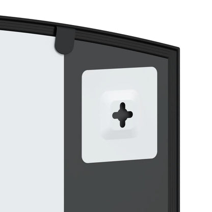 Wall Mirror Black 100x50 cm Arch Iron