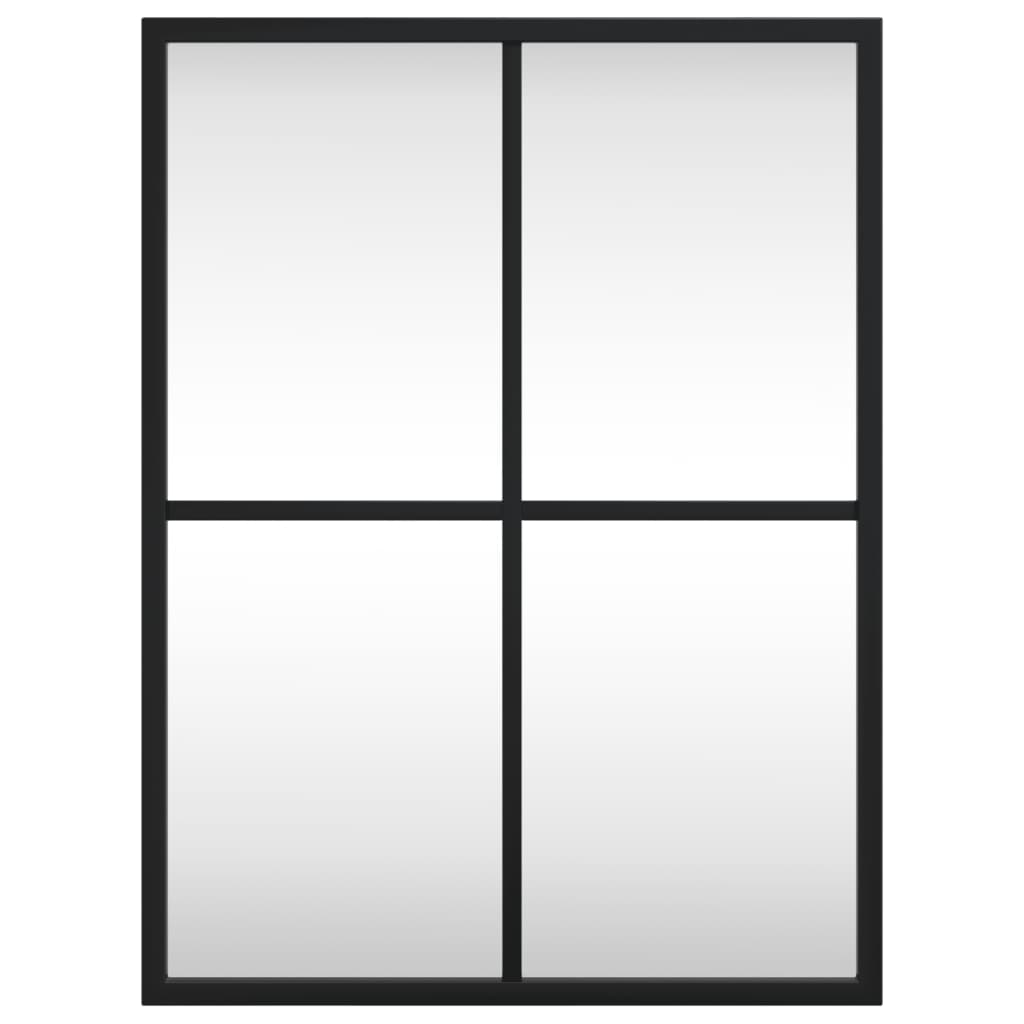 Wall Mirror Black 30x40 cm Rectangle Iron