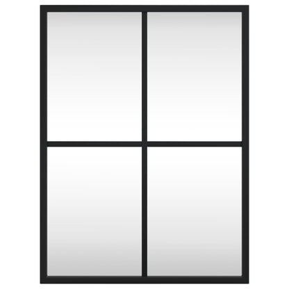 Wall Mirror Black 30x40 cm Rectangle Iron