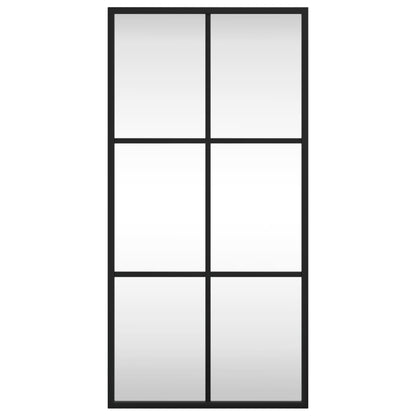 Wall Mirror Black 30x60 cm Rectangle Iron