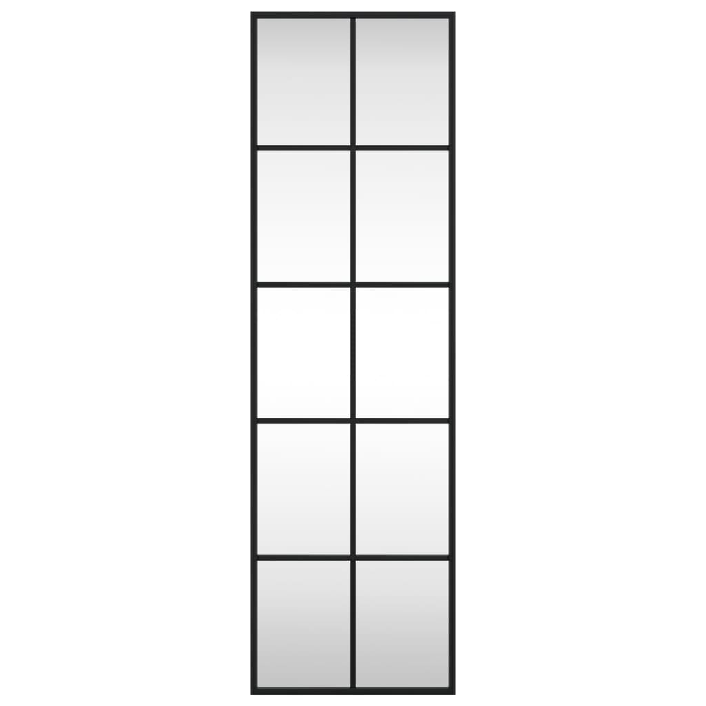 Wall Mirror Black 30x100 cm Rectangle Iron