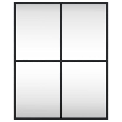 Wall Mirror Black 40x50 cm Rectangle Iron