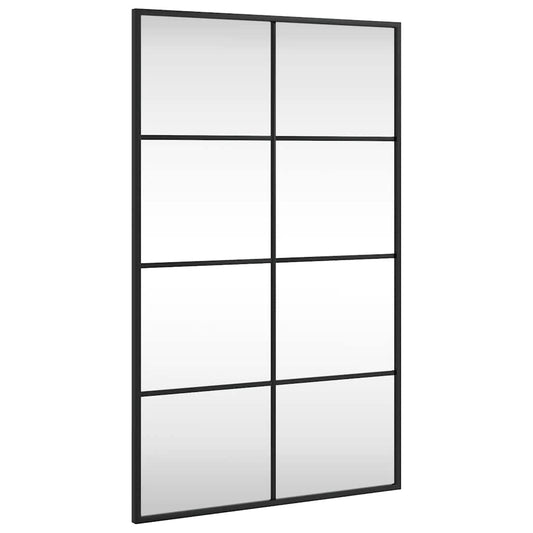Wall Mirror Black 50x80 cm Rectangle Iron