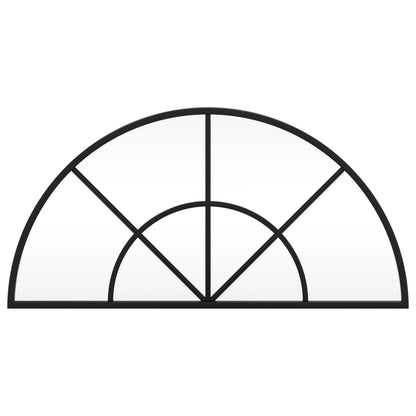 Wall Mirror Black 60x30 cm Arch Iron