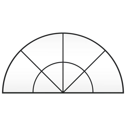 Wall Mirror Black 100x50 cm Arch Iron