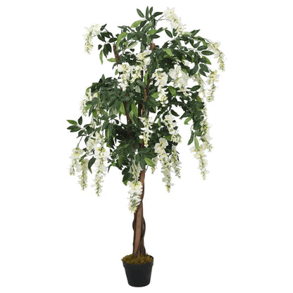 Artificial Wisteria Tree 1470 Leaves 200 cm Green and White