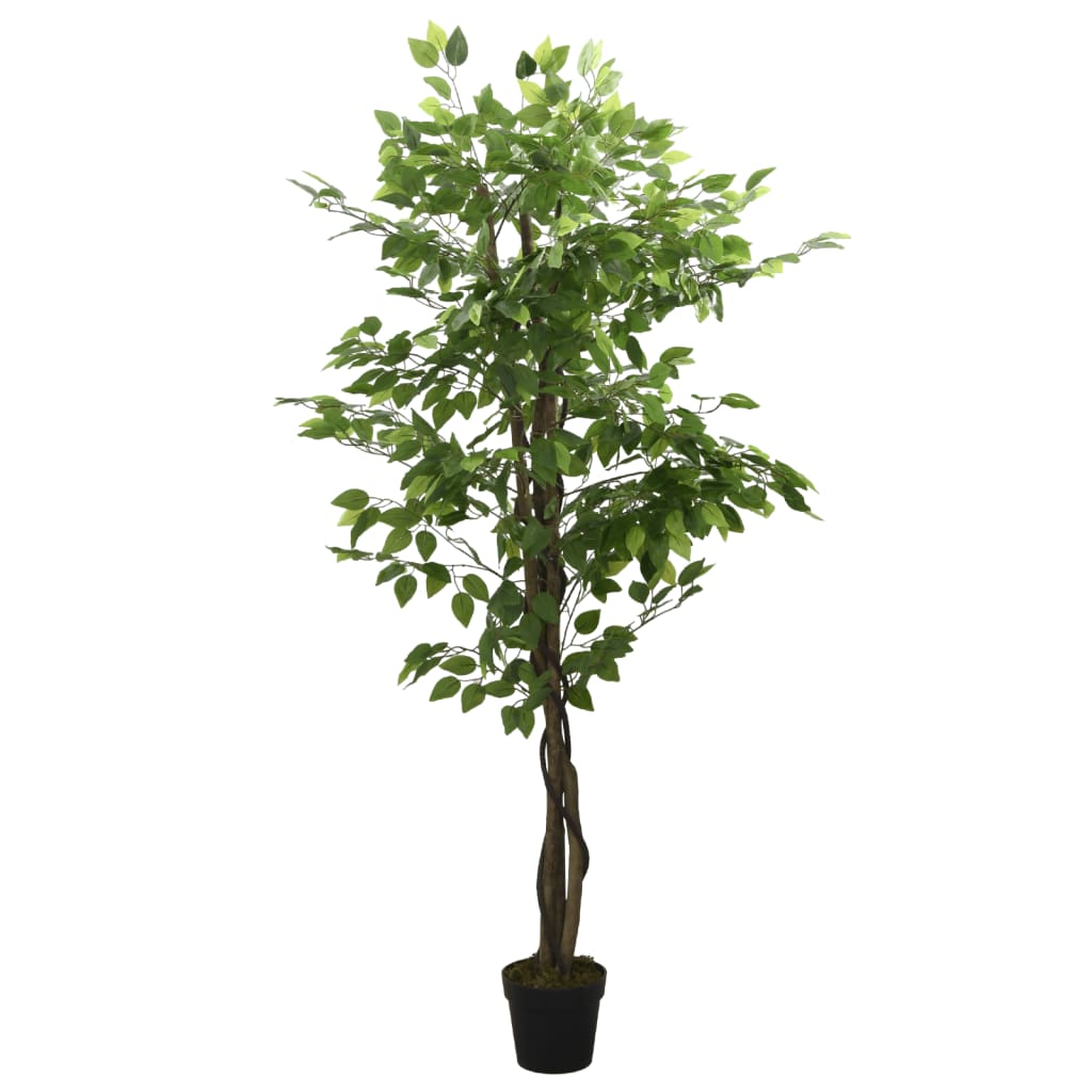 Artificial Ficus Tree with 756 Leaves, 150 cm Green - perfect for enhancing indoor spaces.