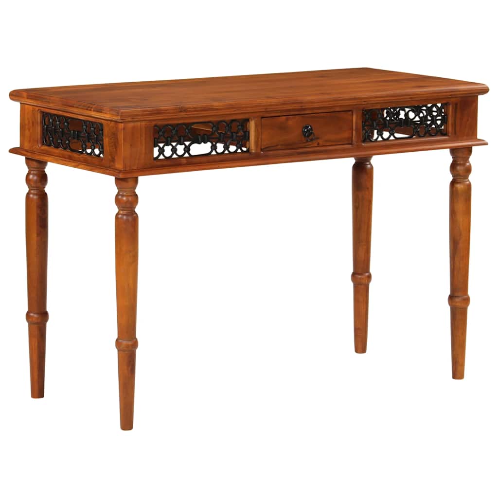Desk with Drawer 110x50x76 cm Solid Wood Acacia