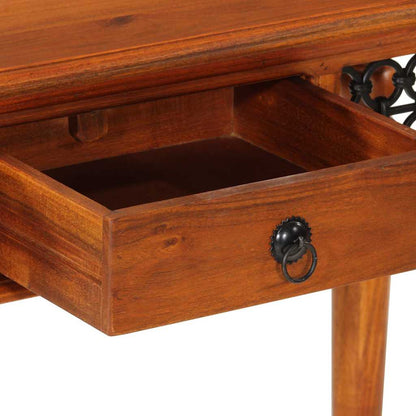 Desk with Drawer 110x50x76 cm Solid Wood Acacia
