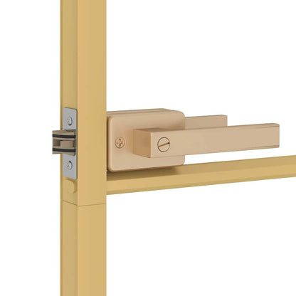 Interior Door Slim Golden 102.5x201.5 cm Tempered Glass and Aluminium