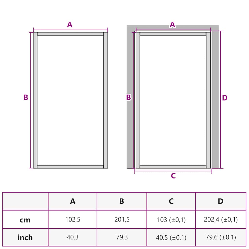 Interior Door Slim Golden 102.5x201.5 cm Tempered Glass and Aluminium