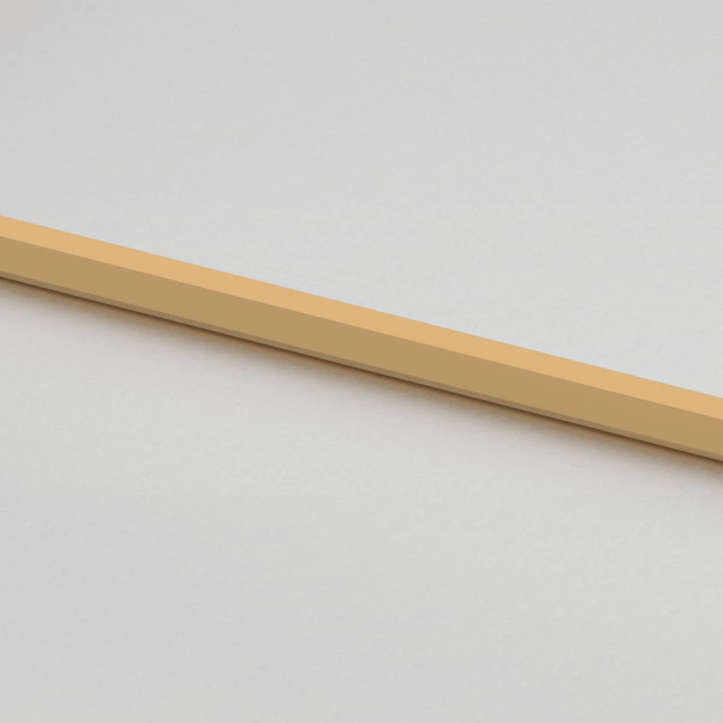 Interior Door Slim Golden 76x201.5 cm Tempered Glass and Aluminium