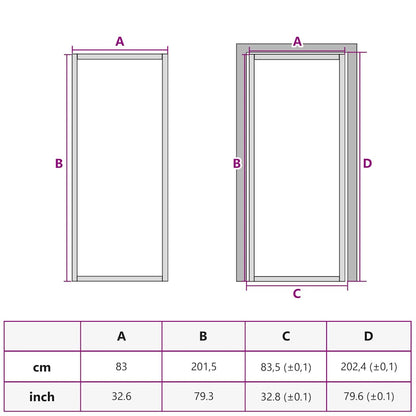 Interior Door Slim Golden 83x201.5 cm Tempered Glass and Aluminium