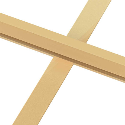 Interior Door Slim Golden 76x201.5 cm Tempered Glass and Aluminium