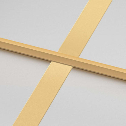 Interior Door Slim Golden 83x201.5 cm Tempered Glass and Aluminium