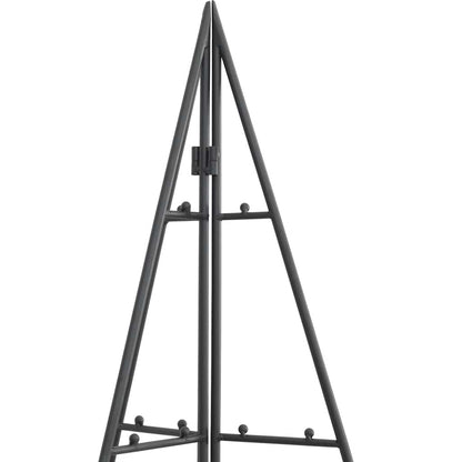 Metal Christmas Tree for Decoration Black 180 cm