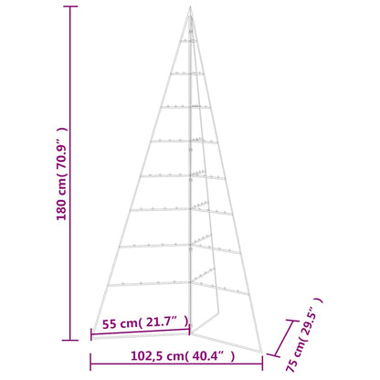 Metal Christmas Tree for Decoration Black 180 cm