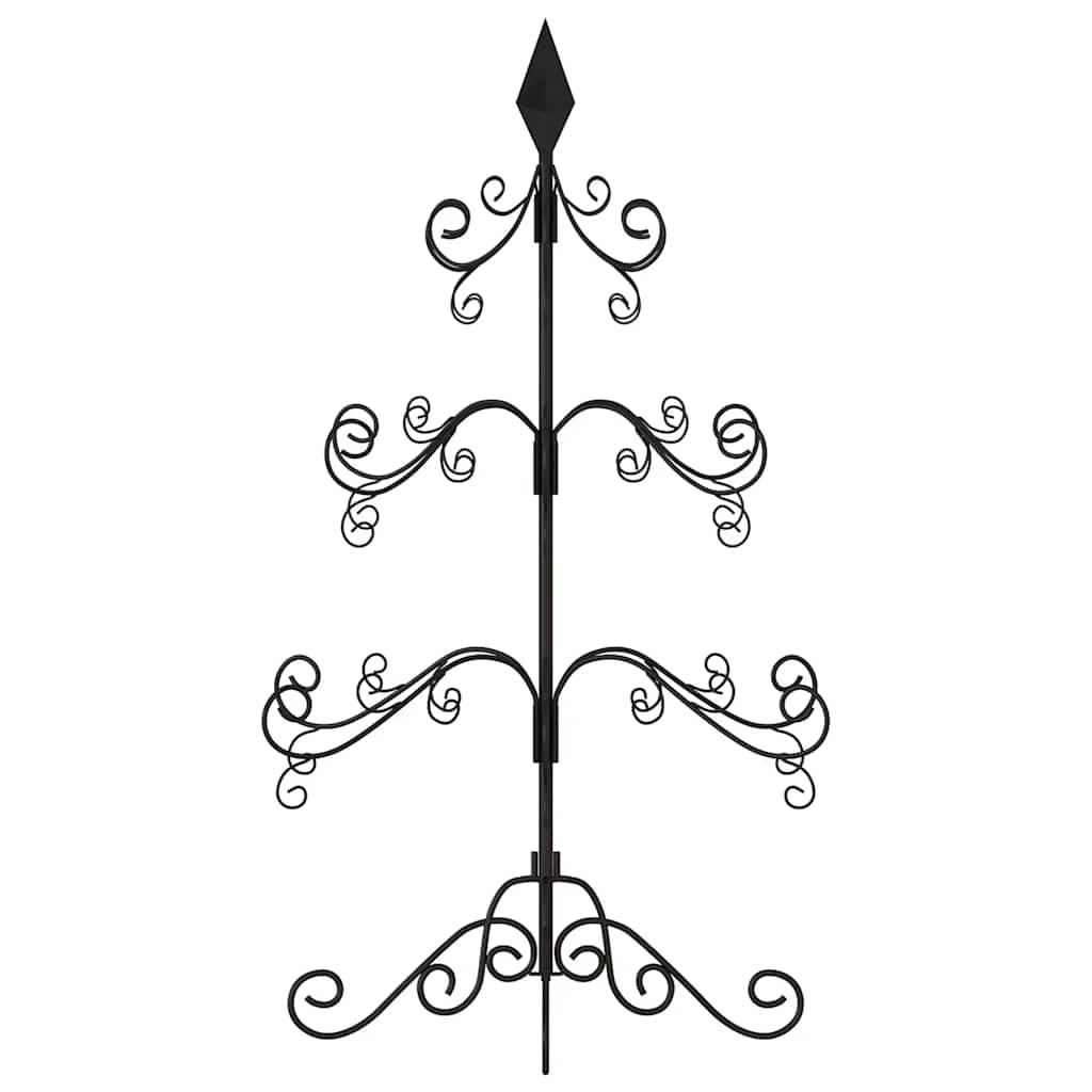Metal Christmas Tree Powder-coated Steel Black