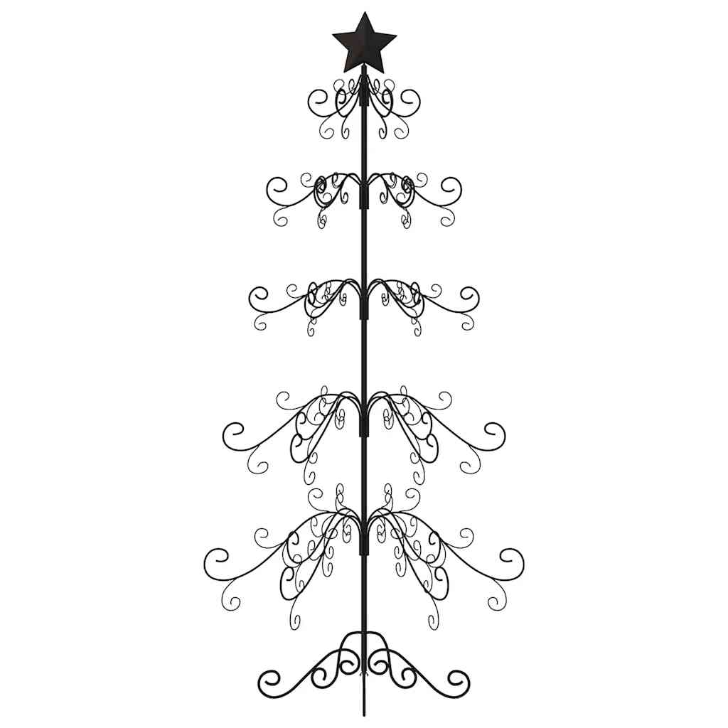 Metal Christmas Tree Powder-coated Steel Black